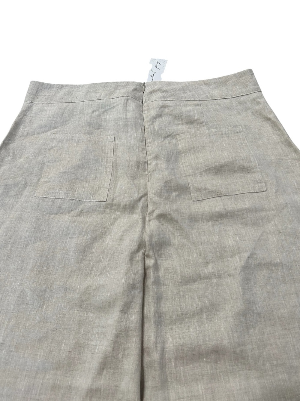 Petal & Pup Devlin Wide Leg Linen Pant Trousers NWT High Waisted Size 12 Beige - Picture 8 of 16